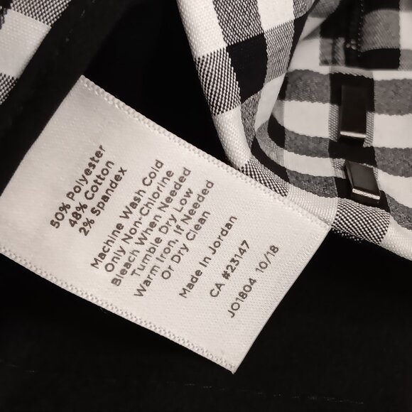 Talbots Pre-Owned Black and Ivory Hampshire Ankle Pants Size 4 Petite - Picture 12 of 13